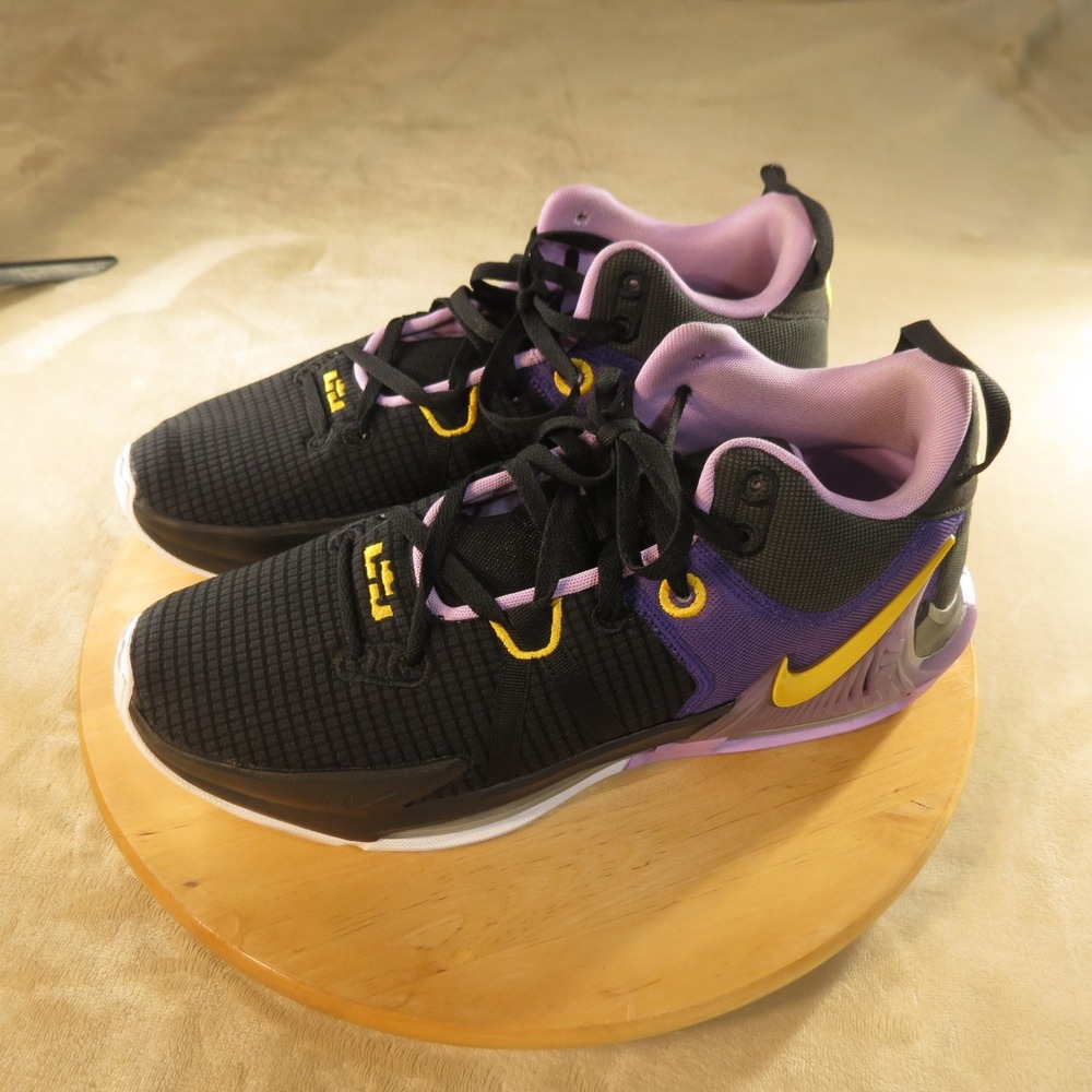 Nike LeBron Witness 6 Basketball Shoes Mens Size 14 Black Purple Gold Lakers